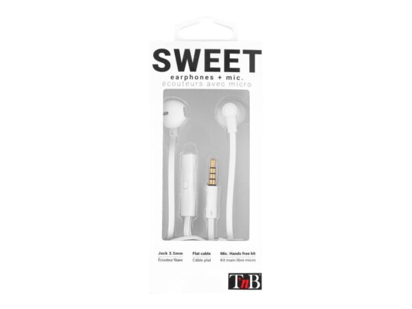 TNB SWEET – Earphones + microphone – White
