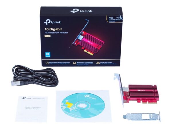 TP-LINK 10 Gigabit PCI Express Network Adapter PCIe 3.0×4 Include CAT6A Ethernet Cable