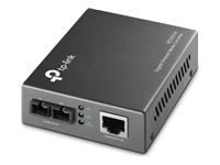 TP-LINK 1000Mbps RJ45 to 1000Mbps multi-mode SC fiber Converter Full-duplexup to 550m switching power adapter chassis mountable