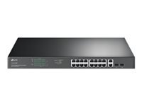 TP-LINK 18-Port Gigabit Rackmount Switch with 16-Port PoE+