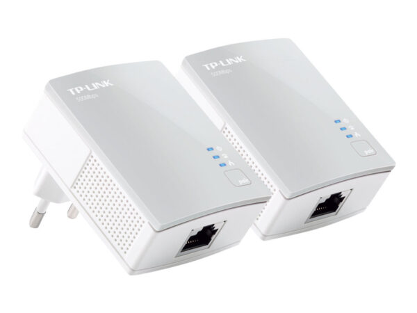 TP-LINK 500Mbps Nano Powerline Adapter Starter Kit Homeplug AV Multistreaming Plug and play 500Mbps powerline data rate Twin Pack