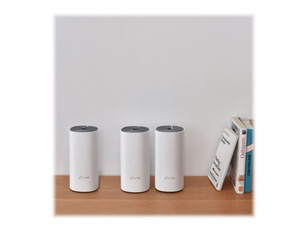TP-LINK AC1200 Whole-Home Mesh Wi-Fi System Qualcomm CPU 867Mops at 5GHz+300Mops at 2.4GHz 2 10/100Mops Ports 2 internal antennas