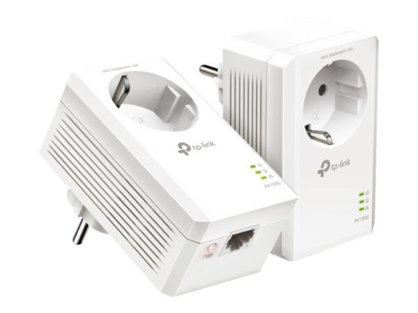 TP-LINK AV1000 Passthrough Powerline KIT Broadcom 1 Gigabit Port
