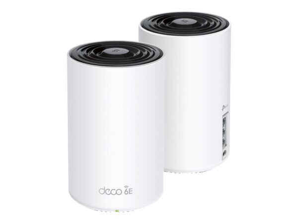 TP-LINK AXE5400 Whole Home Mesh Wi-Fi 6E System Tri-Band 574Mbps at 2.4GHz + 2402Mbps at 5GHz + 2402Mbps at 6GHz 4xInternal Antennas