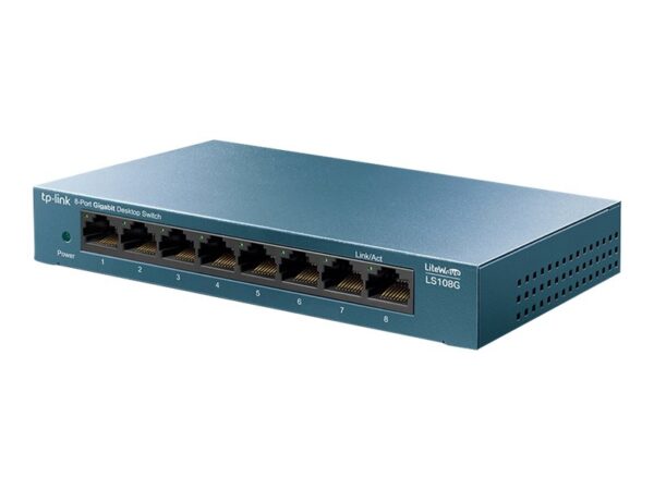 TP-LINK LiteWave 8-Port Gigabit Desktop Switch 8 Gigabit RJ45 Ports Desktop Steel Case