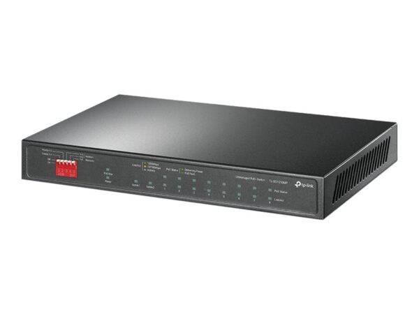 TP-LINK TL-SG1210MP PoE+ Desktop Switch 8x 10/100/1000Mbps + 1x Gbit Combo SFP + 2x Gbit Non-PoE RJ45 123W budget Isolation Priority