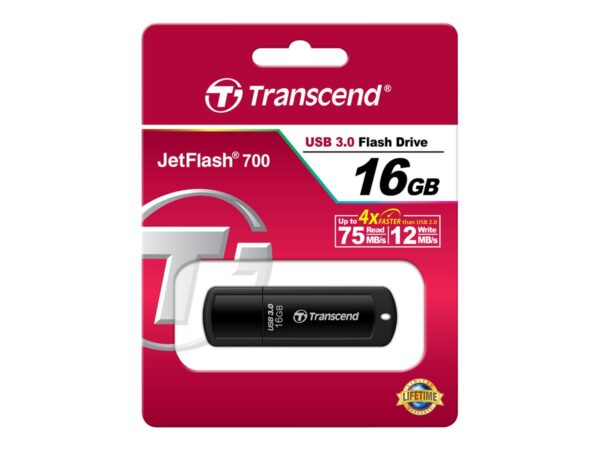 TRANSCEND 16Go Clé USB USB3.1 Gen1 – Classique – Noir