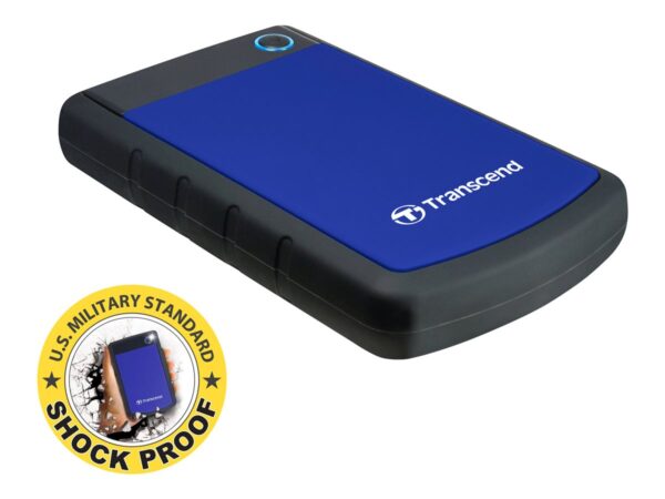 TRANSCEND 2To Disque dur externe 2.5p – Anti-choc Bleu