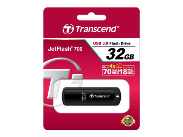 TRANSCEND 32Go Clé USB USB3.1 Gen1 – Classique – Noir