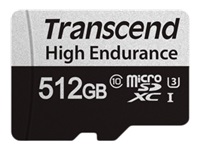 TRANSCEND 512Go microSD w/adapter UHS-I U3 High Endurance
