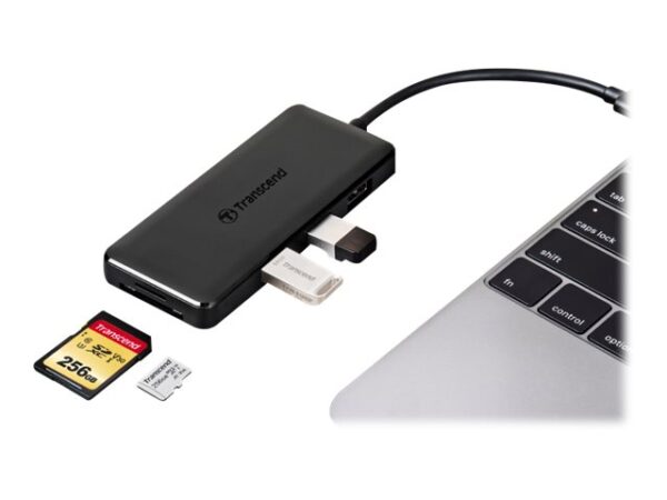 TRANSCEND 6-in 1 Port Hub PD SD/MicroSD Reader USB 3.1 Gen 2 Type C