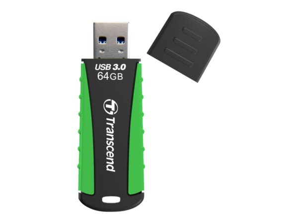 TRANSCEND 64Go Clé USB 3.1 Gen 1 – Antichoc Vert