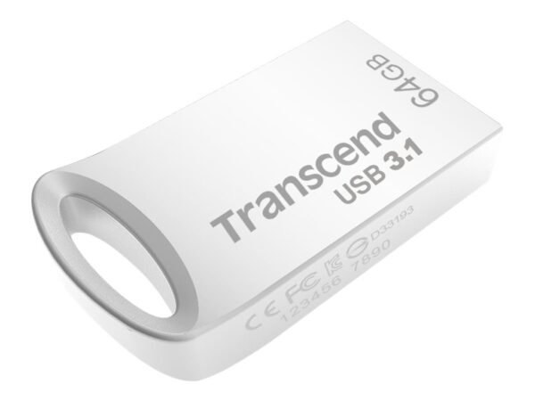 TRANSCEND 64Go Clé USB USB 3.1- Boîtier métallique