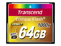 TRANSCEND 64Go Ultimate Carte mémoire flash Pour les professionnelles/ Caméras à objectif interchangeable