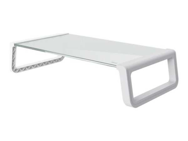 TRUST MONTA Glass Monitor Stand White