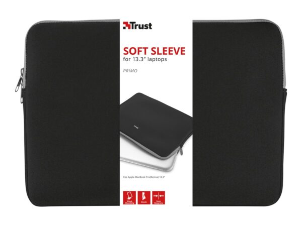 TRUST Primo Soft Sleeve for 13.3p laptops – black