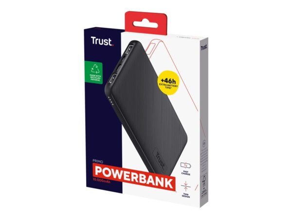 TRUST PRIMO Ultrathin 10000mAh Powerbank black
