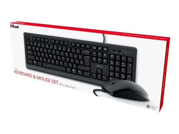 TRUST Primo Wired Keyboard and Mouse Set Black AZERTY (FR)