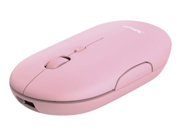 TRUST PUCK Ultra-Thin Wireless Rechargeable Mouse Pink
