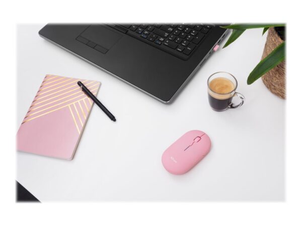 TRUST PUCK Ultra-Thin Wireless Rechargeable Mouse Pink