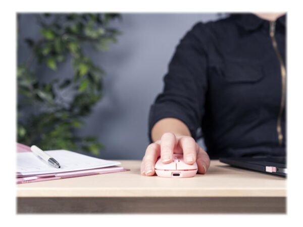 TRUST PUCK Ultra-Thin Wireless Rechargeable Mouse Pink