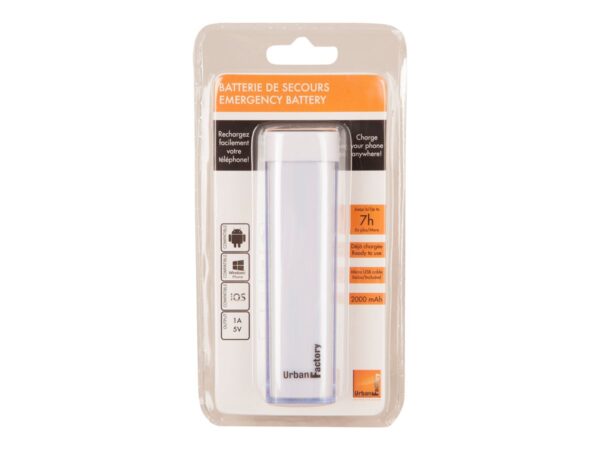 URBAN Easy Battery 2000mAh – Blanc – 1A