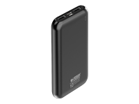 URBAN FACTORY 10000mAh capacity 2xUSB-A 2.1A MAx 4xLED charge indicators 1x2A USB-C input port 1 X 2A Micro-USB input port