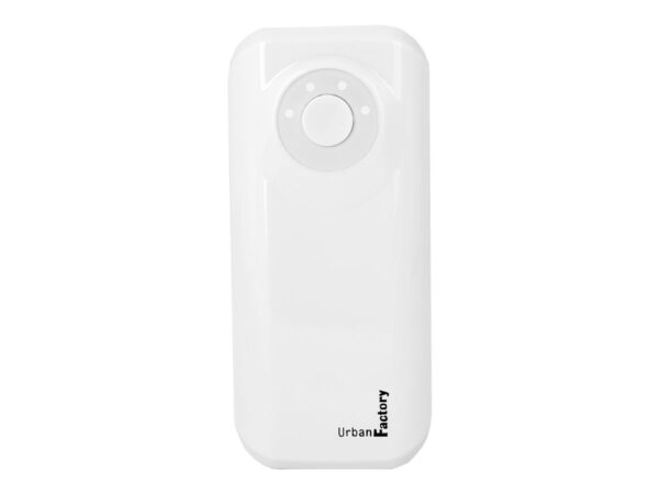 URBAN FACTORY Batterie externe Emergency Battery – 4400 mAh  – Blanc  –  Blister 1 câble