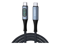 URBAN FACTORY E-Mark USB-4 to USB-4 cable 1.50m Overmolded head with a space gray aluminum finish E-Mark standard