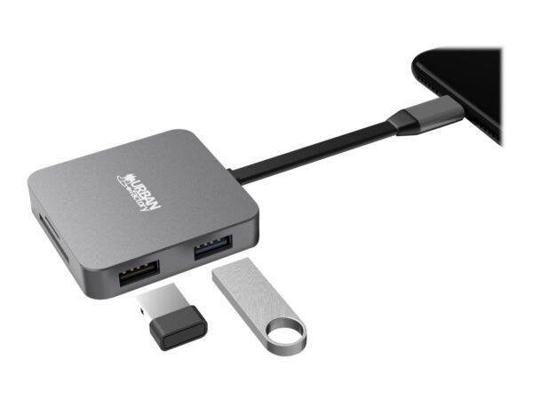 URBAN FACTORY HUBEE LIGHT USB-C MINI STATION WITH 100W POWER DELIVERY