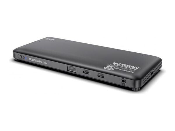 URBAN FACTORY Hubee Mini Max USB-C Docking Station Multi Display 4K 120Hz With 2 USB-C 10Gbps Power Supply 130W