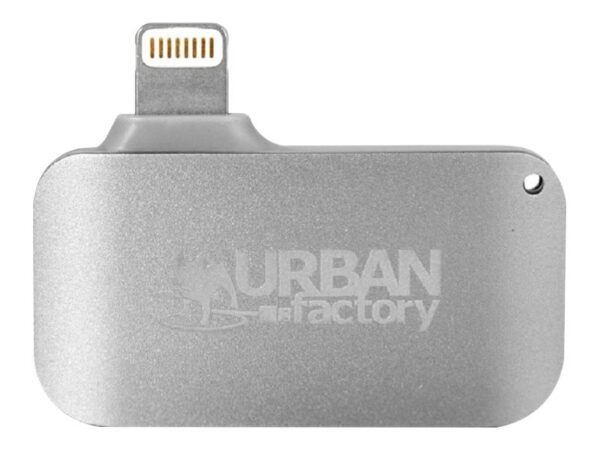 URBAN FACTORY Lecteur de cartes micro-SD – Lightning. Câble micro USB inclus