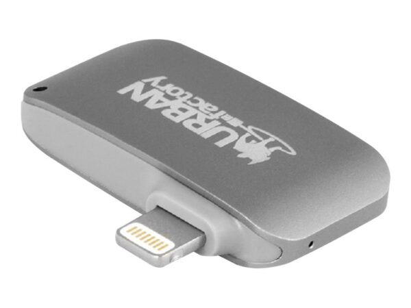 URBAN FACTORY Lecteur de cartes micro-SD – Lightning. Câble micro USB inclus