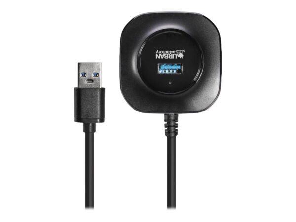URBAN FACTORY MINEE: 4-Port Usb 3.0 Hub Black