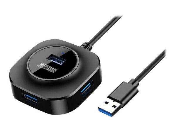 URBAN FACTORY MINEE: 4-Port Usb 3.0 Hub Black