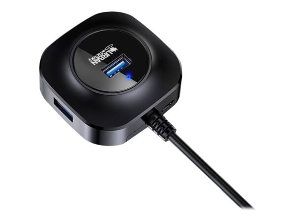 URBAN FACTORY MINEE: 4-Port Usb 3.0 Hub Black