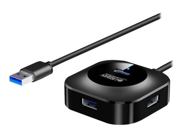URBAN FACTORY MINEE: 4-Port Usb 3.0 Hub Black