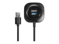 URBAN FACTORY MINEE: 4-Port Usb 3.0 Hub Black