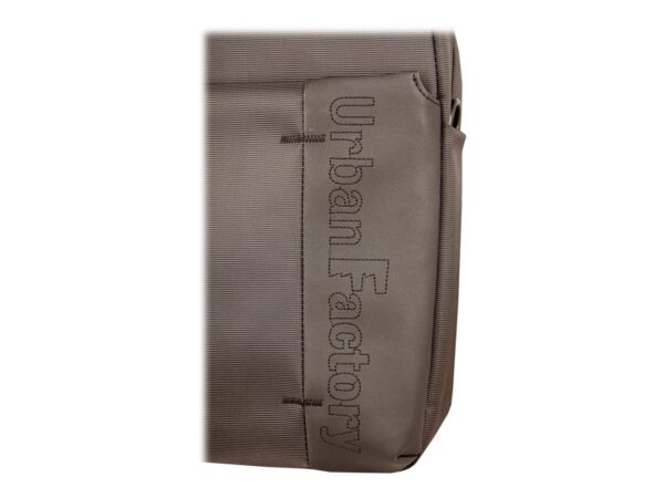 URBAN FACTORY New Generation Bag – Sacoche pour Portable 14P- Noir extérieur / Gris interieur