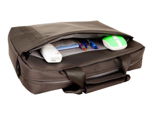 URBAN FACTORY New Generation Bag – Sacoche pour Portable 14P- Noir extérieur / Gris interieur