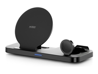 URBAN FACTORY Powee Charger Qi 3 In 1 With Function Stand 15W – Smaetphone / Smartwatch / Headphones