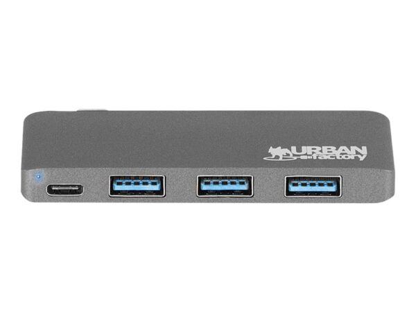 URBAN FACTORY TYPE-C HUB 3xUSB 3.0 DARK GREY