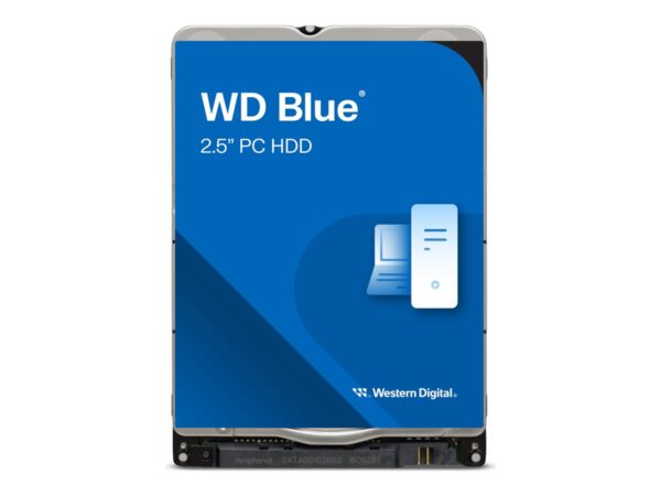 WD Blue Mobile 2TB HDD 7mm 5400Rpm SATA 6Gb/s serial ATA 128MB cache 2.5inch RoHS compliant internal Bulk