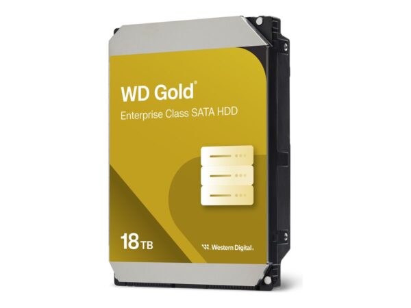 WD Gold 18To HDD 7200rpm 6Gb/s sATA 512Mo cache 3.5p intern RoHS compliant Enterprise Bulk