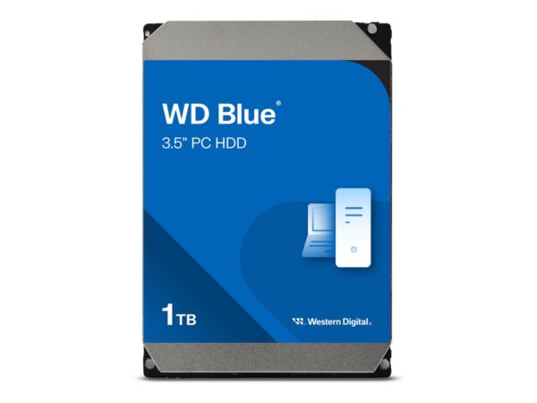 WD HDD INTERNE 3.5 BLUE DESKTOP 1TB 6GB/s 64MB SATA 7200RPM WED 2 ANS GARANTIE