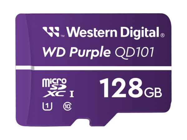 WD Purple 128Go Surveillance microSD XC Class – 10 UHS 1