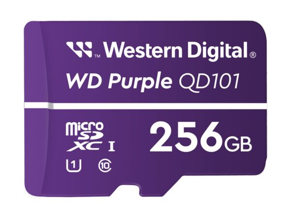 WD Purple 256Go Surveillance microSD XC Class – 10 UHS 1