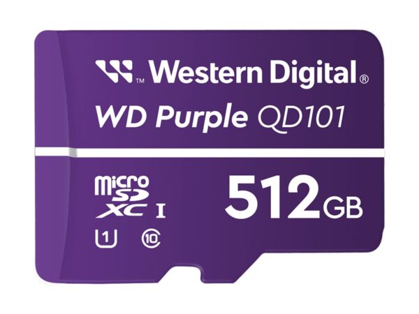 WD Purple 512Go Surveillance microSD XC Class – 10 UHS 1