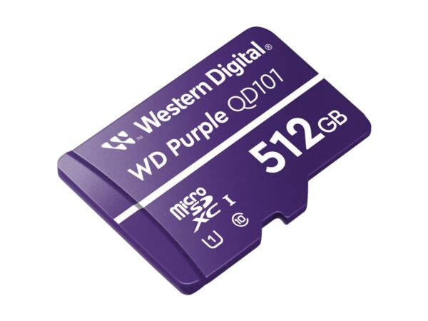 WD Purple 512Go Surveillance microSD XC Class – 10 UHS 1