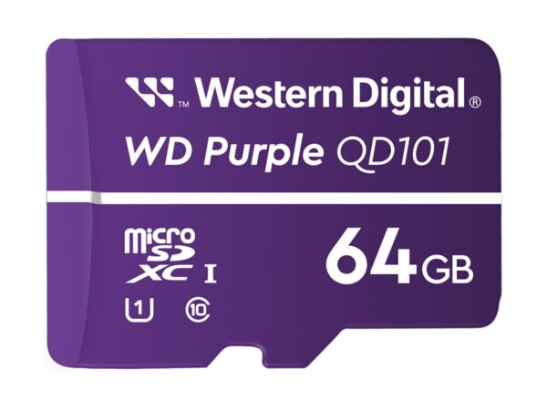 WD Purple 64Go Surveillance microSD XC Class – 10 UHS 1